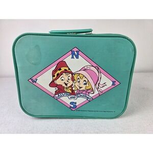 Vintage 1990 Alvin And The Chipmunks Britney Teal Green Mini Suitcase *READ*